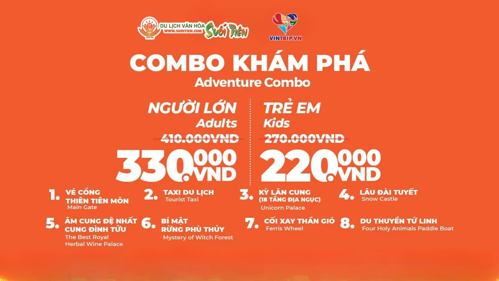 Hình ảnh Vé Combo Khám Phá Công Viên Văn Hoá Suối Tiên